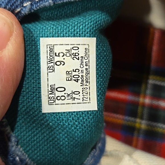 VANS TARTAN DAZE " MULTI ACID DYE" SNEAKERS. SIZE WOMEN'S 9.5. MEN'S 8. UNISEX. - Picture 7 of 14